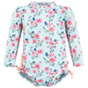 Hudson Baby Baby Girl'S Toddler Swimsuit, Mint Floral