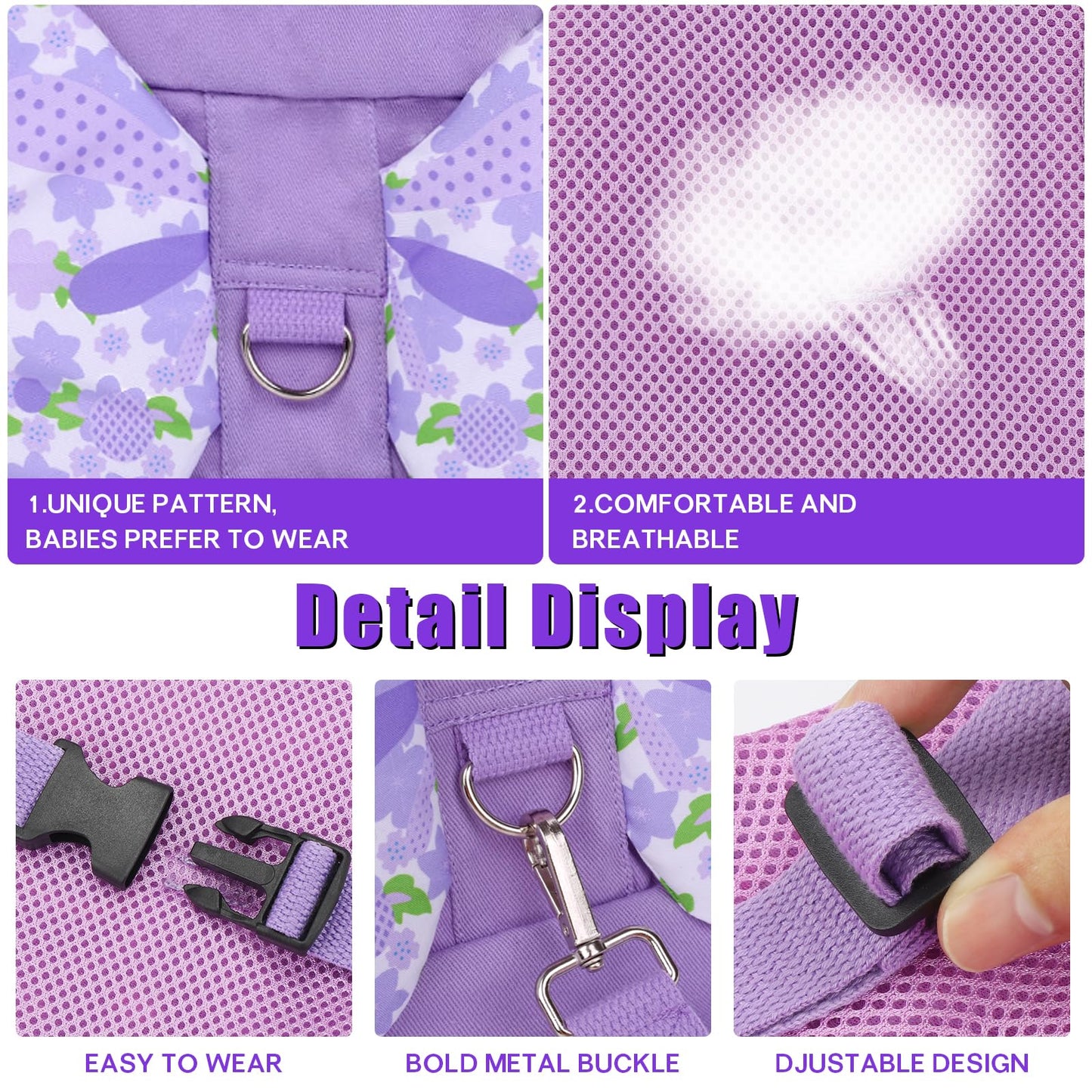 Toddlers Leash + Anti Lost Wrist Link Child Kids Safety Harness Kids Walking Wristband Assistant Strap Belt For Girl Pink Christ