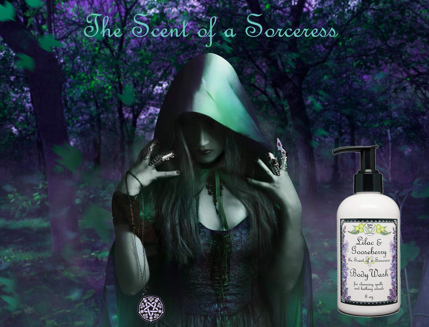 Lilac And Gooseberry Scented Body Wash | Bath And Shower Gel | 8 Ounces | Yennefer Perfume Scent Of A Sorceress By Bella Des Nat