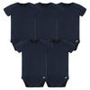 Gerber Unisex Baby 5 Pack Onesies Multi-Packs Bundle Interlock 180 Gsm Shirt, Navy, 24 Months Us