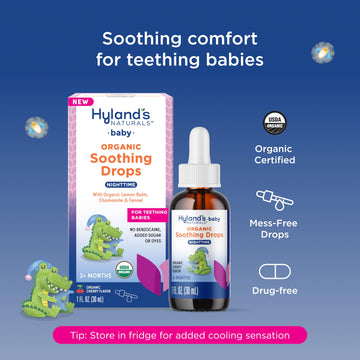 Hyland'S Baby - Organic Nighttime Soothing Drops For Oral Discomfort, 1 Oz