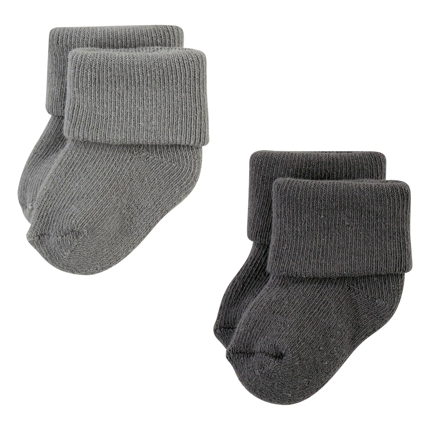 Hudson Baby Unisex Baby Cotton Rich Newborn And Terry Socks, Solid Blue Gray 8 Pack Terry, 6-12 Months