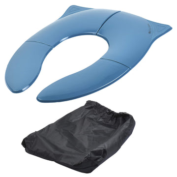 Three Little Tots - Modern And Safe Portable Potty Seat, Dark Teal Folding Travel Potty Training Seat For Girls And Boys, Fits R