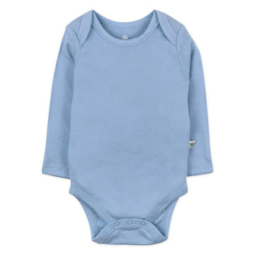 Honestbaby 10-Pack Long Sleeve Bodysuits One-Piece 100% Organic Cotton For Infant Baby Boys, Girls, Unisex , Rainbow Gems Blues,