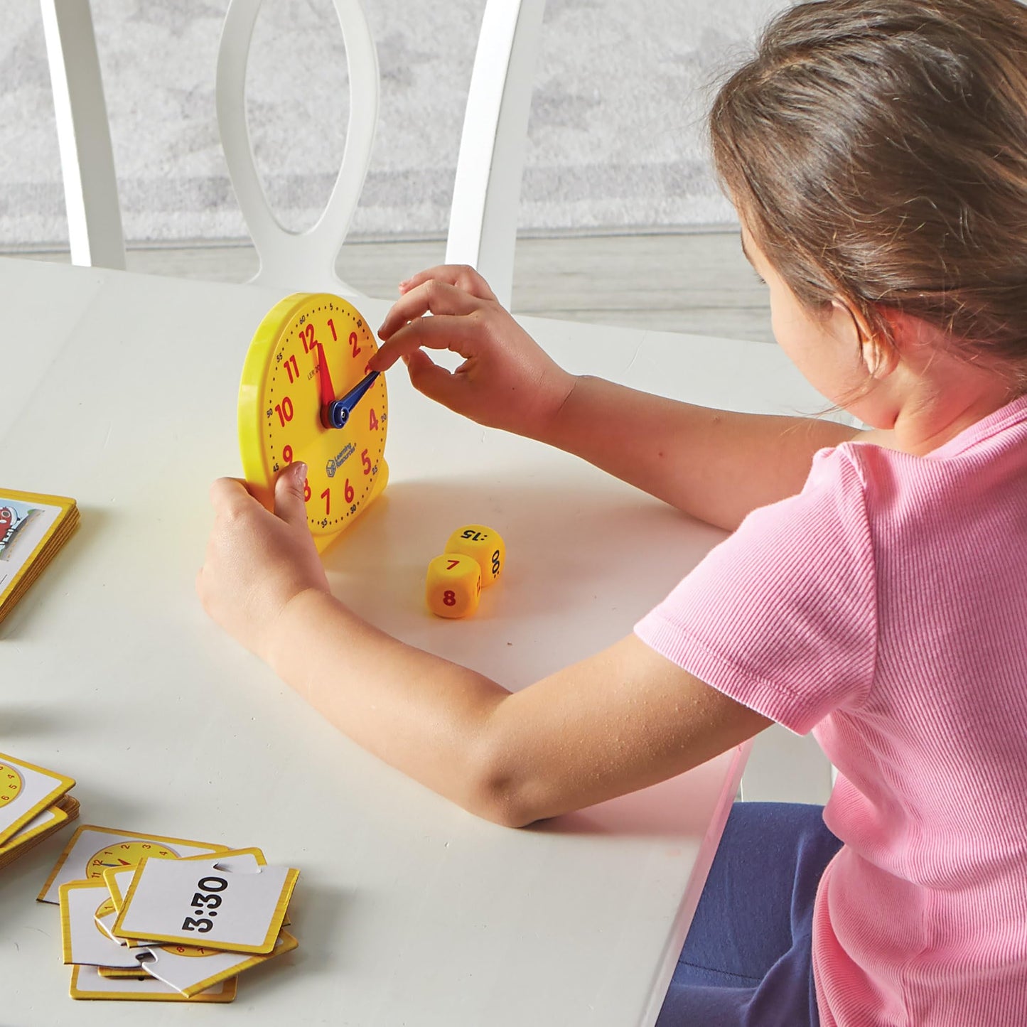 Learning Resources Time Activity Set - 41 Pieces, Ages 5+,Clock for Teaching Time, Telling Time, Homeschool Supplies, Montessori