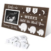 Yudarte Ultrasound Picture Frame 4X3 Inches With Baby Countdown Weeks Sonogram - Pregnancy Announcement Elephant Nursery Decor F