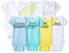 Onesies Brand Unisex Baby 8-Pack Short Sleeve Mix & Match Bodysuits, Inspiration Clouds, 12 Months