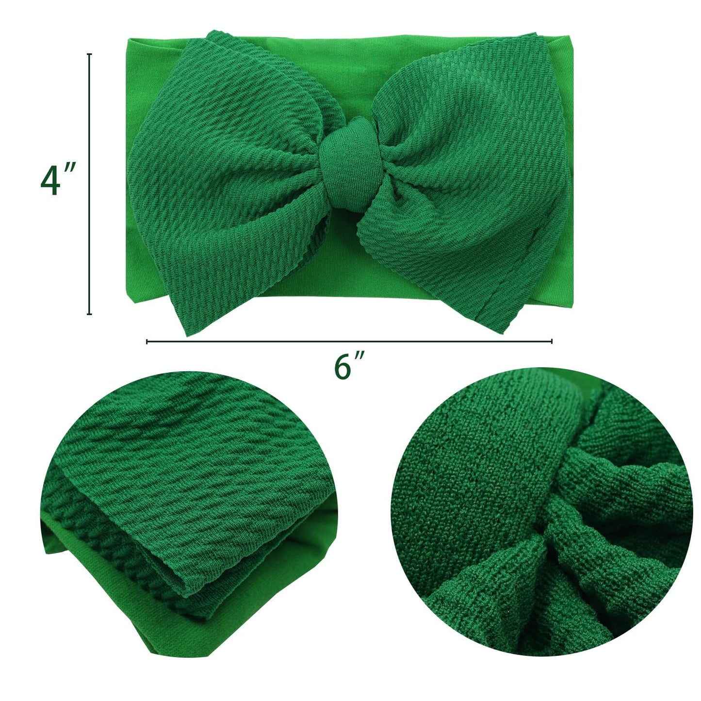 Qfv Infant Bows St Patrick'S Day Baby Girls Bows Headband, Newborn Soft Baby Hairband, One Sizes Fits All Baby