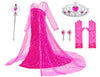 Luxury Princess Dress Costumes With Shining Long Cape Girls Birthday Party 2T 3T