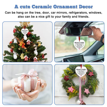 Mom To Be Gift Ornament Ceramic Gifts Pregnancy Announcements Gifts For Friends Dad Mom Gender Reveal Gifts Baby Announcement Da