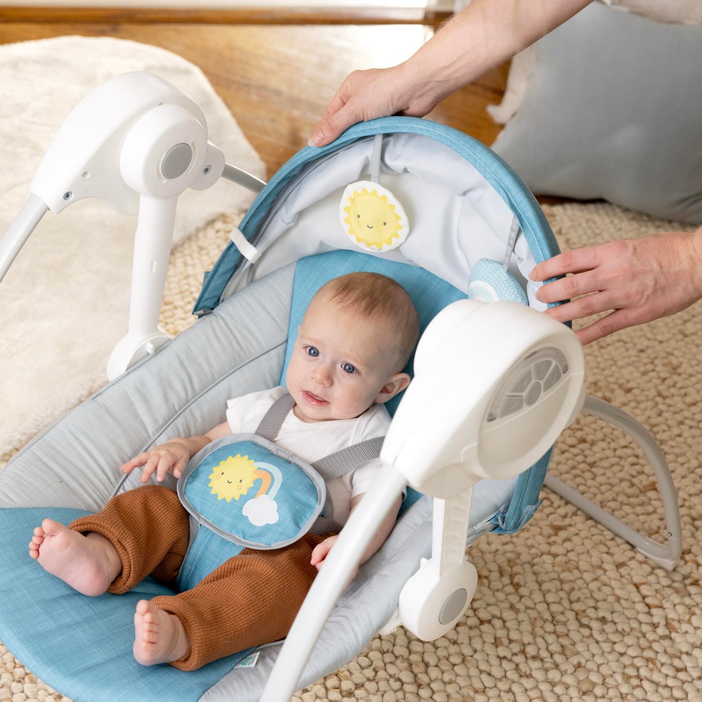 Ingenuity: Ity By Ingenuity Sun Valley Canopy Portable Swing - Canopy, 2 Toys, 2-Position Seat Recline, Unisex, For Ages 0-9 Mon