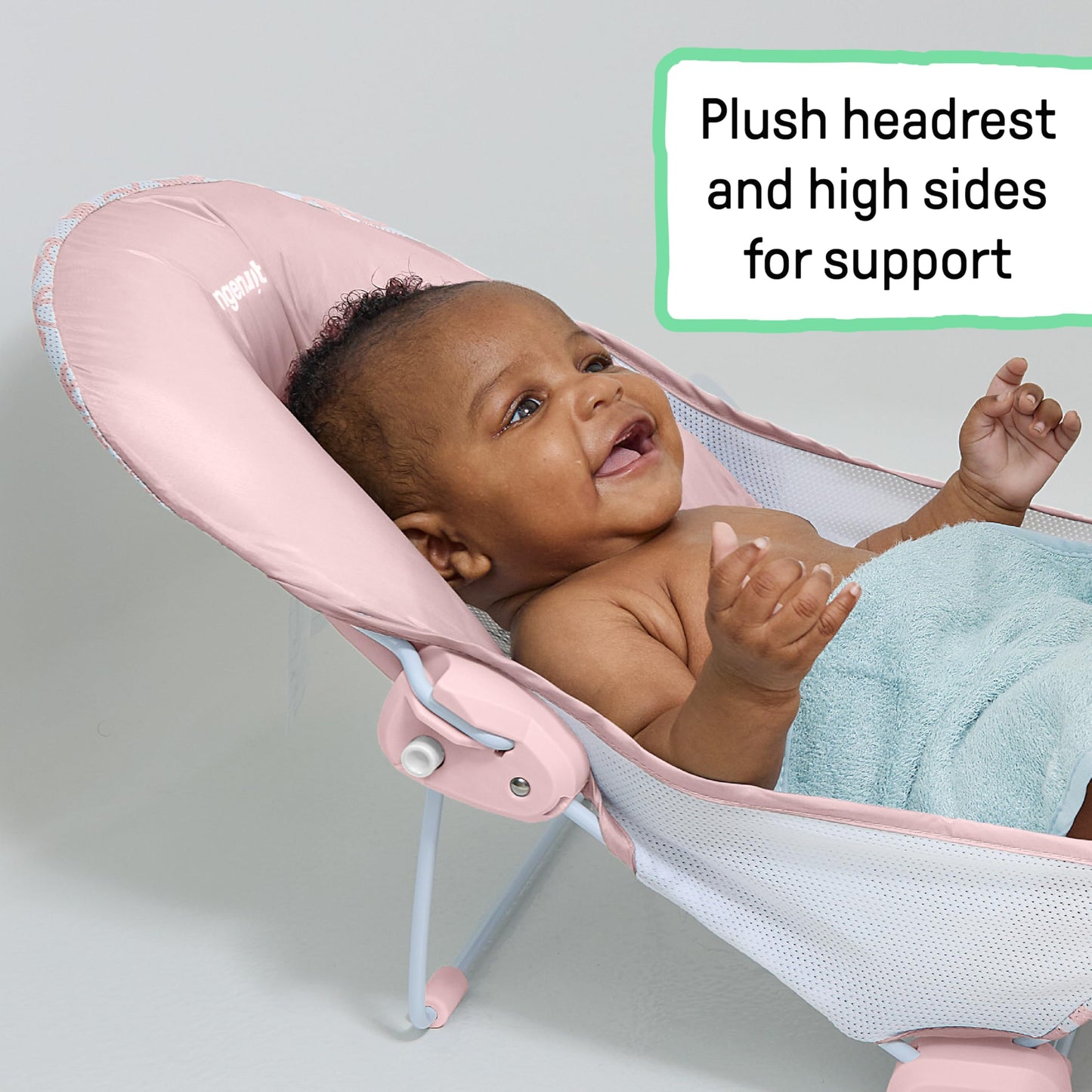 Summer Infant By Ingenuity Foldaway 2-Position Bather, 2-Position Adjustable Support Baby Bath Seat For Sink Or Bathtub, Ages 0-