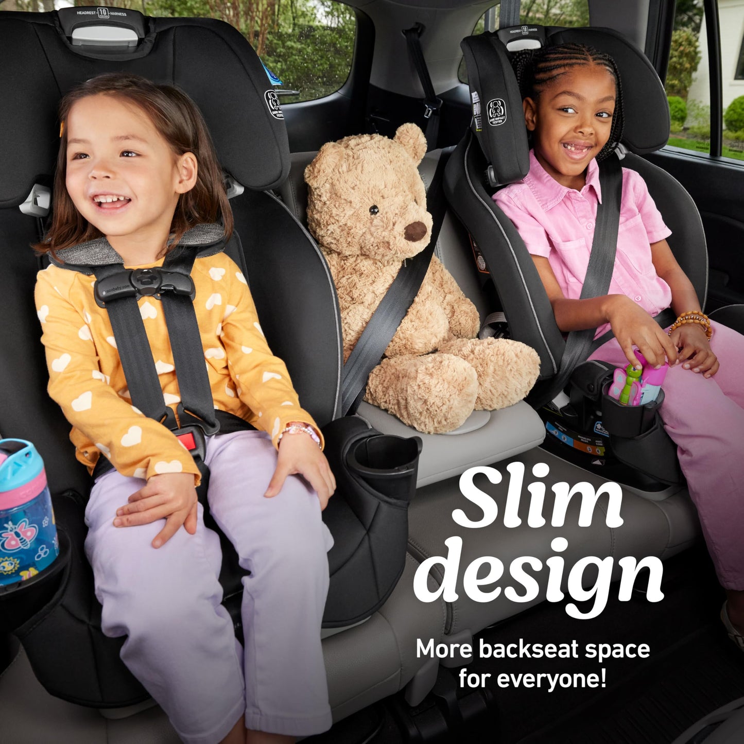 Graco Slimfit 3-In-1 Convertible Car Seat, Ultra-Space-Saving Design, Jarret, Suitable For Rear And Forward-Facing, Highback Boo