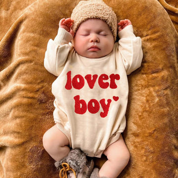 Lucikamy Newborn Baby Boy Girl Valentine'S Day Outfits Sweatshirt Romper Infant Long Sleeve One Piece Romper Spring Clothes (Bei