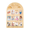 R Horse My First Year Photo Display Wood Board, 3D Boho Sun Baby'S First Year Picture Frame 12 Months Milestone Board Neutral Ba