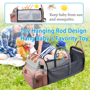 Jeryswet Baby Diaper Bags With Changing Station, Waterproof Large Capacity Diaper Bag Backpack For Moms Dads With Usb Charging P