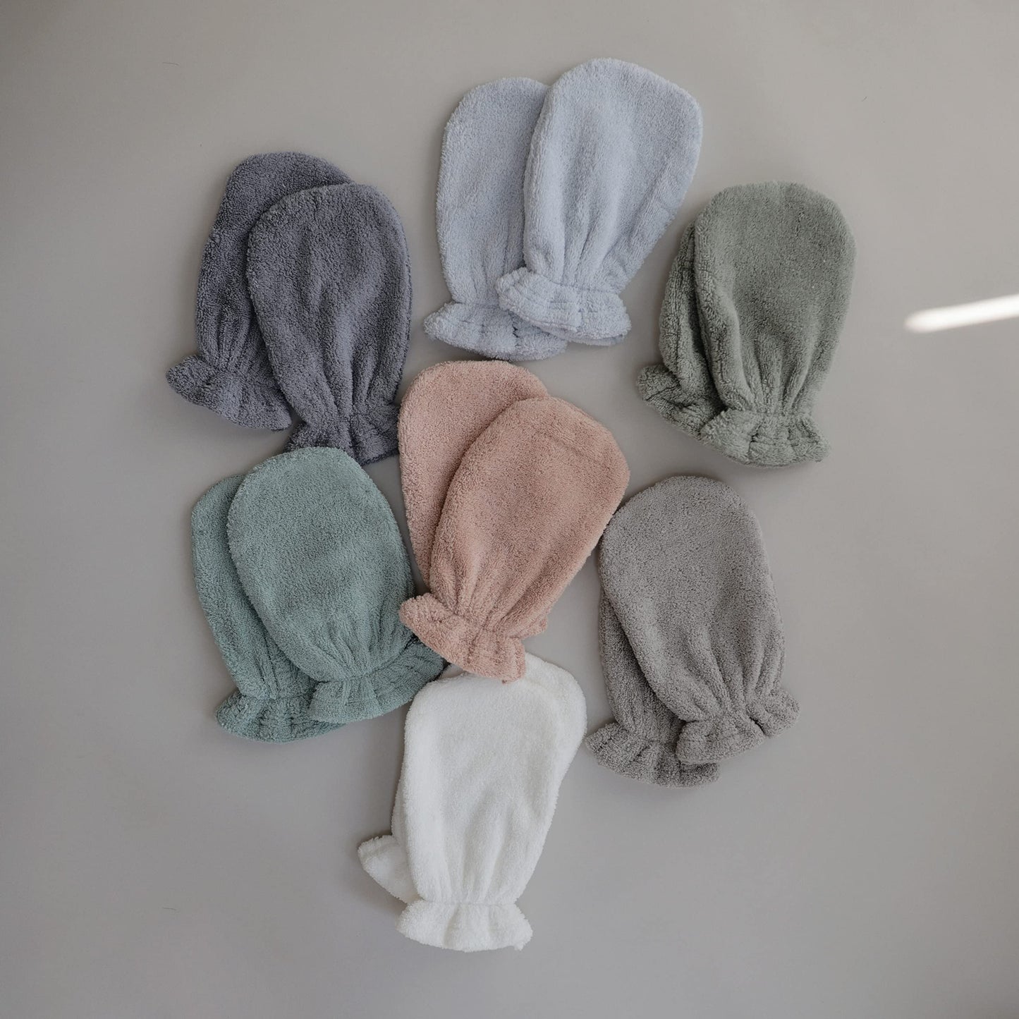 Mushie Baby Bath Mitt | Organic Cotton | Pack Of 2 (Moss)