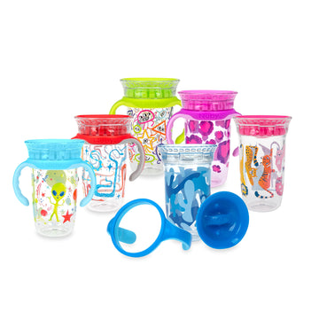 Nuby 2-Handle 360 10 Oz Tritan Cup, Colors/Prints May Vary