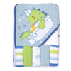 Baby Hooded Towel And Washcloth Set For Infants, Boys And Girls 6-12 Months (Refreshed Rex)