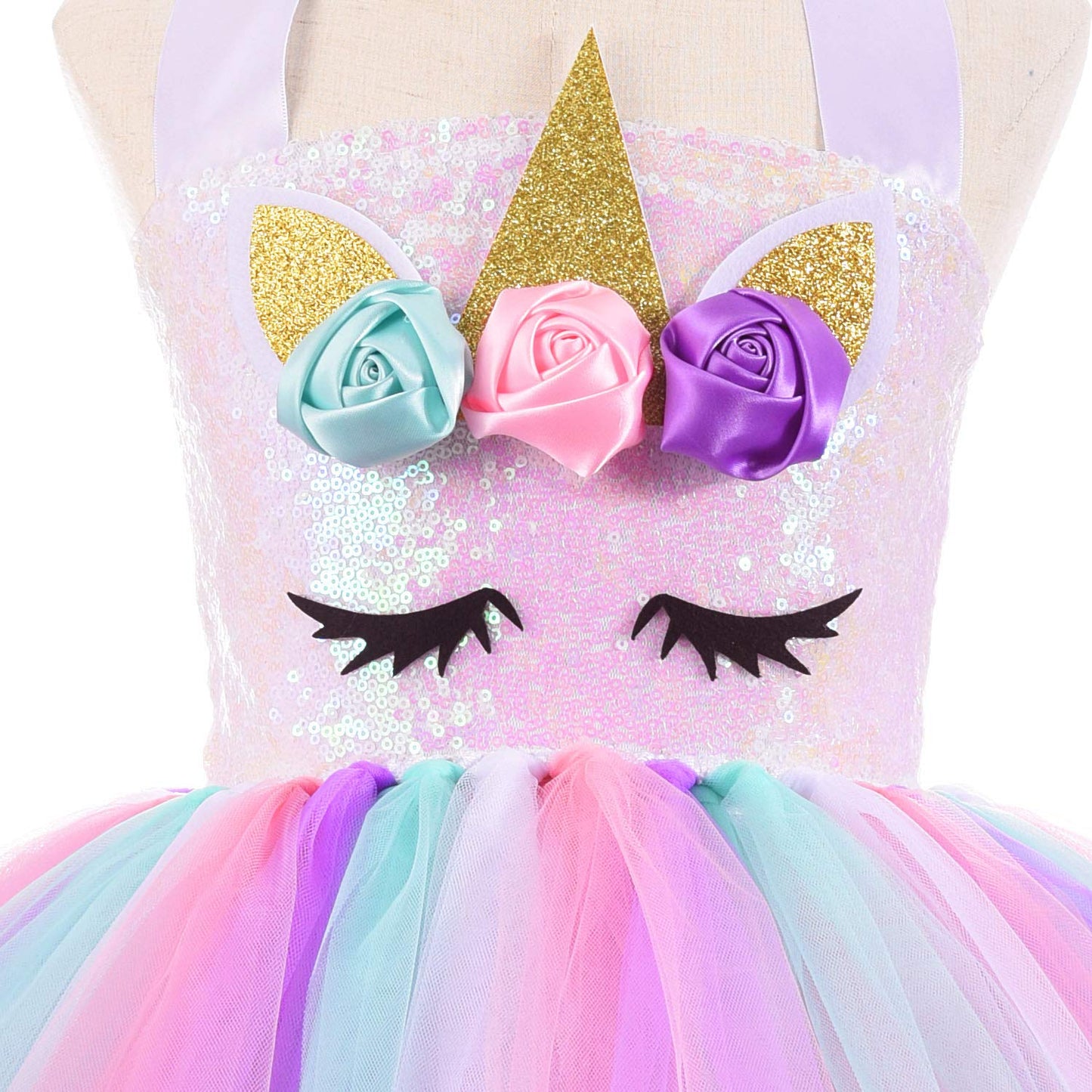 Led Lighted Up Unicorn Costumes For Girls Birthday Decorations Halloween Christmas Party Outfit Sequin Princess Tutu Dress 7 8 Y