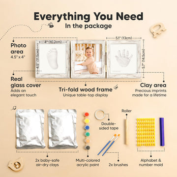 Baby Shower Gifts For Boys, Girls - Baby Hand And Footprint Kit, Foot Print Kit For Baby,Newborn Keepsake Footprint Kit,Nursery