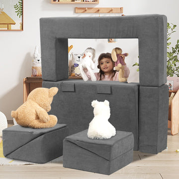 Gudoinsole Kids Play Couch Foam Climbing Blocks For Toddlers Sofa Convertible Climbing Toy For Creative Child Girls And Boys Cli