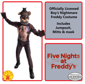Rubie'S 630618 Costume Boys Five Nights At Freddy'S Nightmare Fazbear Costume, Medium, Multicolor