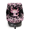 NDISTIN Axolotl Baby Car Seat Sunshade Cover Pink Cherry Blossom Infant Auto Seats Heat Protector Blocks Out Heat and Sun Interi