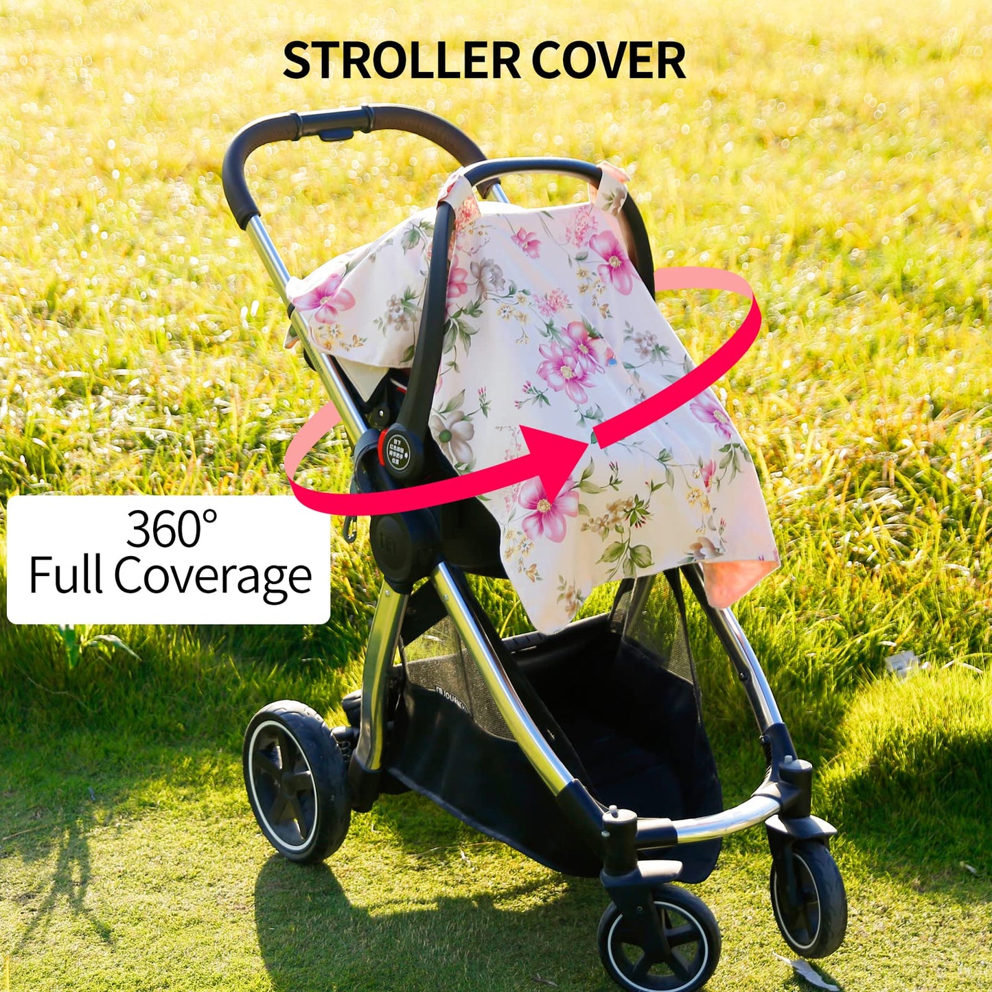 Insular Floral Car Seat Covers For Babies, Infant Minky Car Seat Canopy Cover For Boys Girls, Newborn Carseat Cover, Breasstfeed