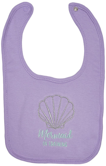 Hudson Baby Unisex Baby Cotton Bibs, Mermaid, One Size