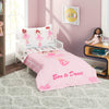Everyday Kids 4 Piece Toddler Bedding Set -Born To Dance Ballerina- Includes Comforter, Flat Sheet, Fitted Sheet And Reversible