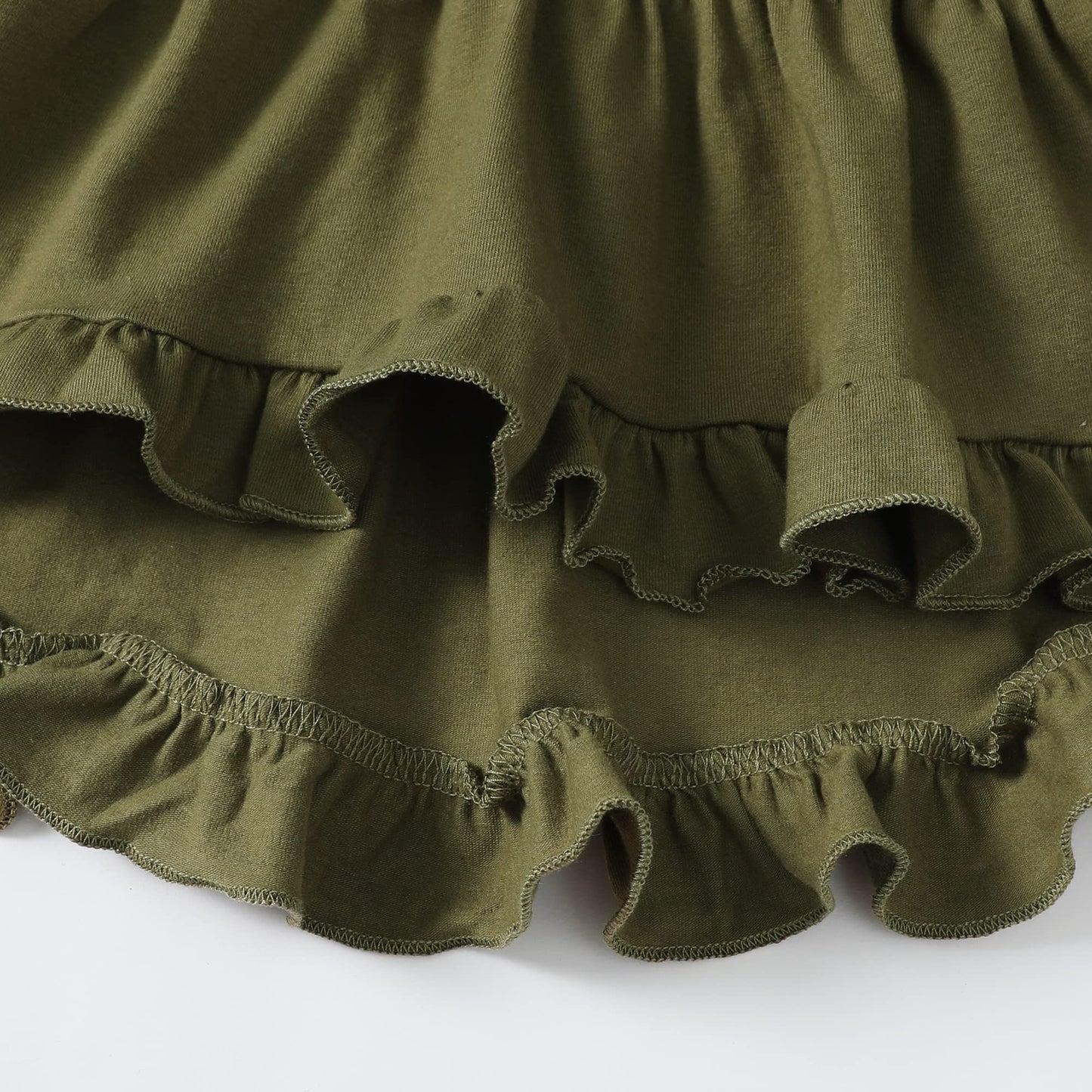 Kucnuzki Fall Baby Girl Clothes 12-18 Months Girl Outfit Toddler Baby Ruffle Shirt Top Camo Green Pants Set 3Pcs Girl Winter Out