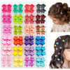 Elemirsa 96Pcs Baby Girl Hair Clips 24 Multicolors Colors Mini Hair Claw Clips Small Tiny Flower Claw Clips In Organizer Box Hai