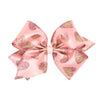 Wee Ones Girls' Valentines Day Hair Bow On Weestay No-Slip Clip, Valentine Taffeta Glitter, King, Pearl Pink