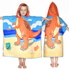 Dinosaur Hooded Towels for Kids, with Backpack, Kids Beach Towel 30x 25 for 3-10 Years, Dinosaur Gifts for Boys Girls, Toddler S
