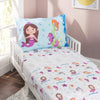 Everyday Kids 3-Piece Toddler Fitted Sheet, Flat Sheet And Pillowcase Set - Mermaids Undersea Adventures - Soft Breathable Micro