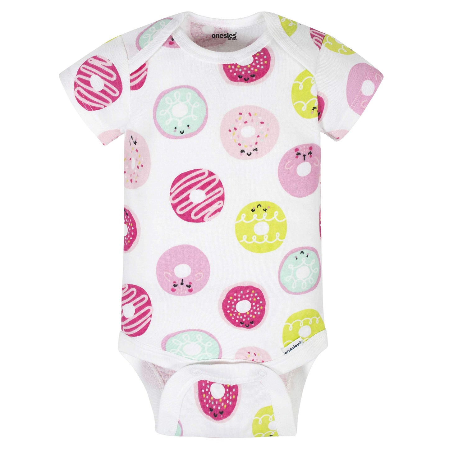 Onesies Brand Baby Girl'S 8-Pack Short Sleeve Mix & Match Bodysuits, Pink Sweet Treats