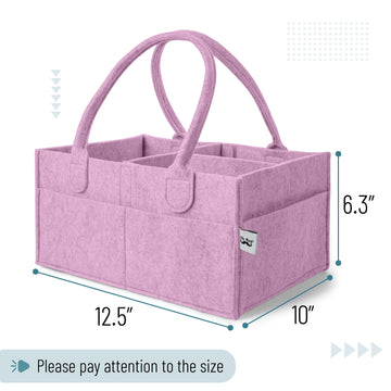 Mr. Pen- Baby Diaper Caddy Organizer, Lavender Dream, Baby Caddy Organizer With Handle, Compact Size, Collapsible & Portable
