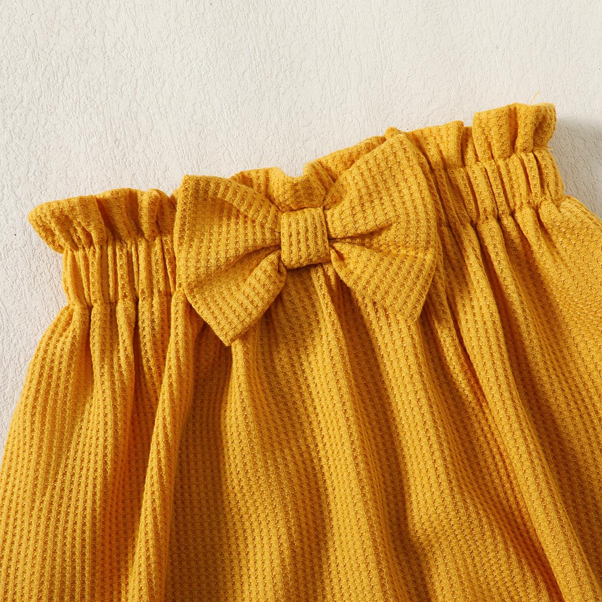 Aslaylme Baby Girl Two Year Old Birthday Outfit Toddler 2Nd Birthday Clothes Second Birthday Sun Skirt Set (Yellow,2 T)