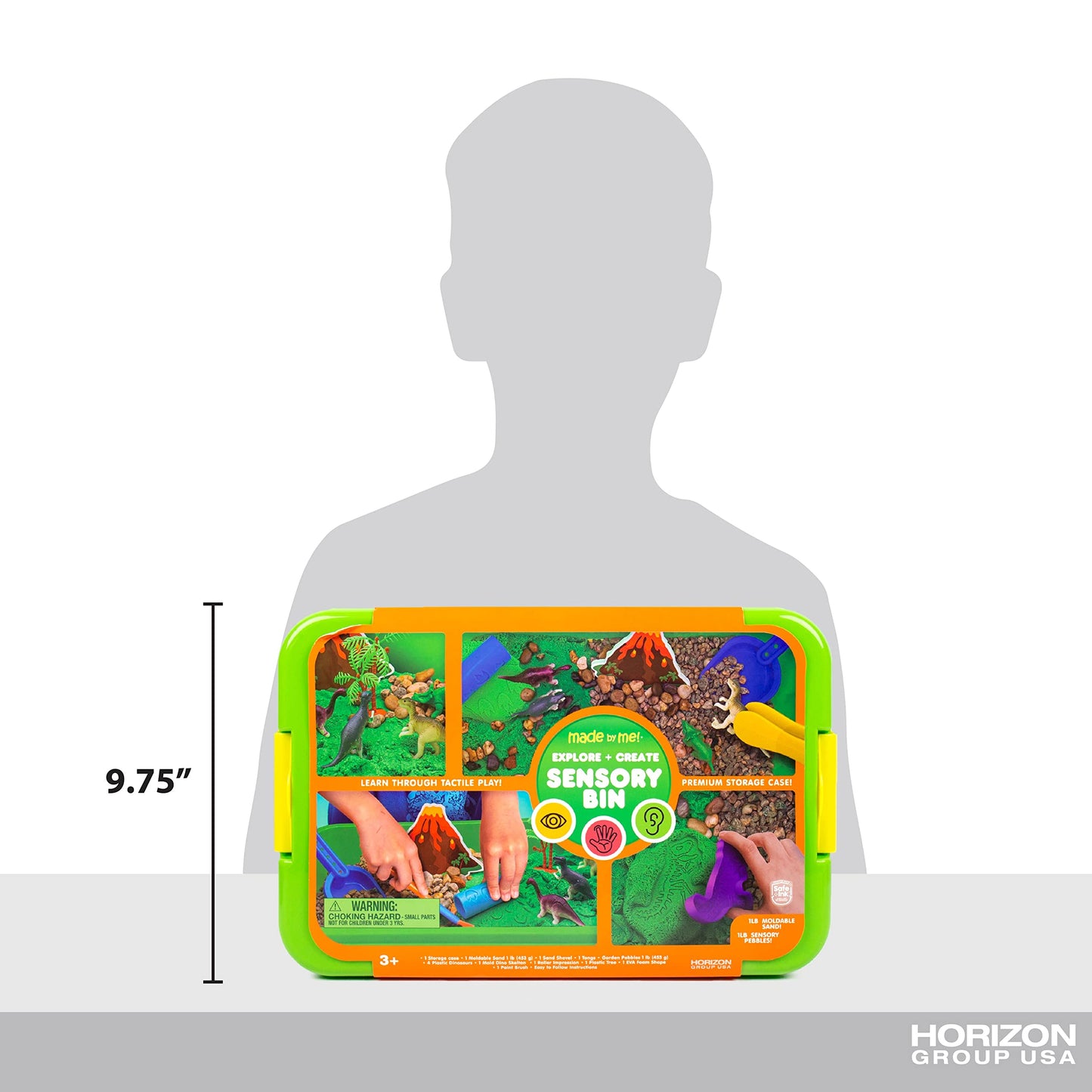 Made By Me Explore + Create Dino Galaxy Sensory Bin, Fun Sensory Bins for Toddlers 3+, All-in-One Tactile Sensory Toys & Dino-Mi