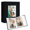 Vienrose Small Photo Album 4X6 Holds 100 Photos 2 Pack, Mini Baby Photo Album Linen Cover For Gifts Wedding Family, Black