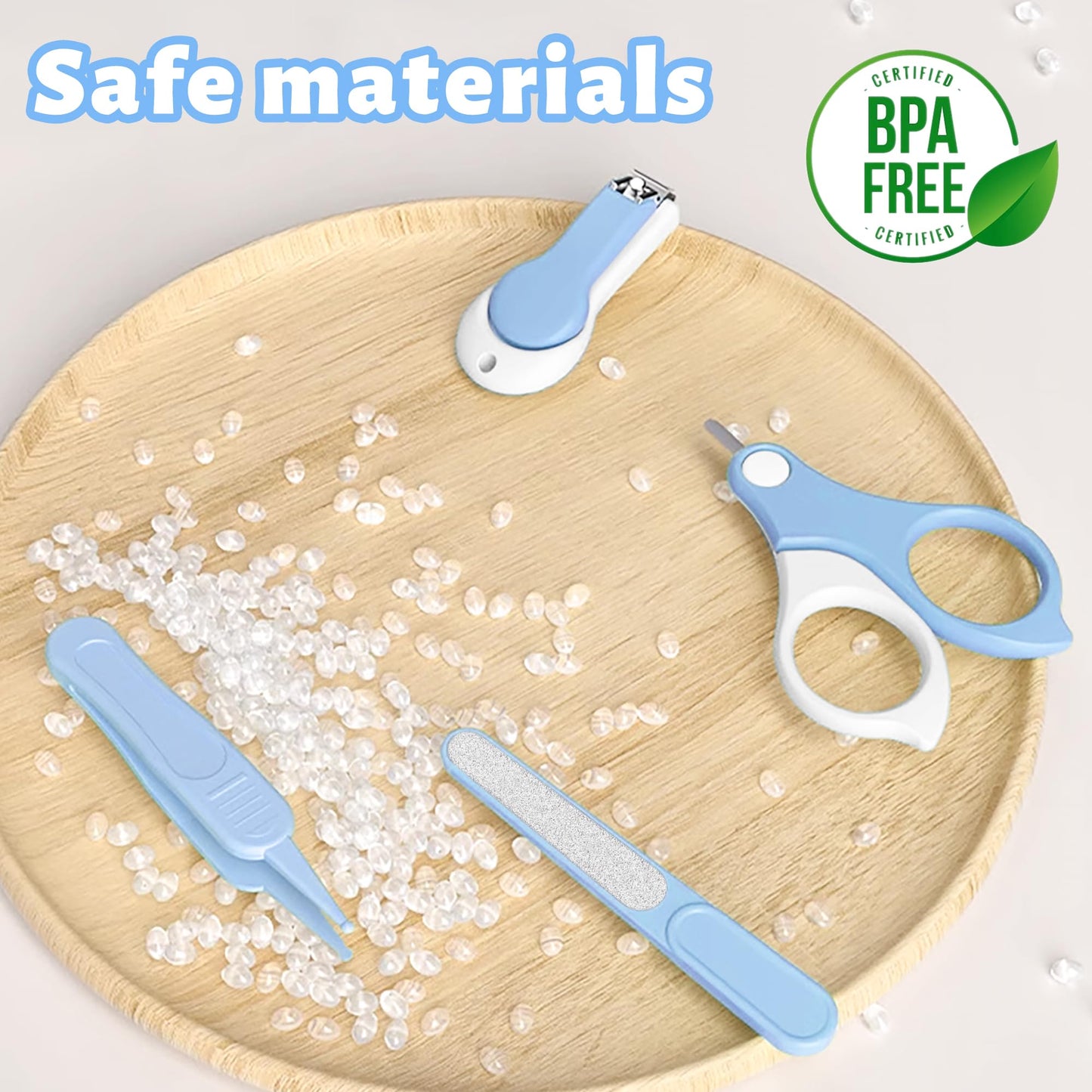 Yeeeasy Baby Nail Clippers Kit Baby Grooming Set With Nail Clippers, Scissors, Nail File & Tweezers Baby Care Kit Fingernail Cut