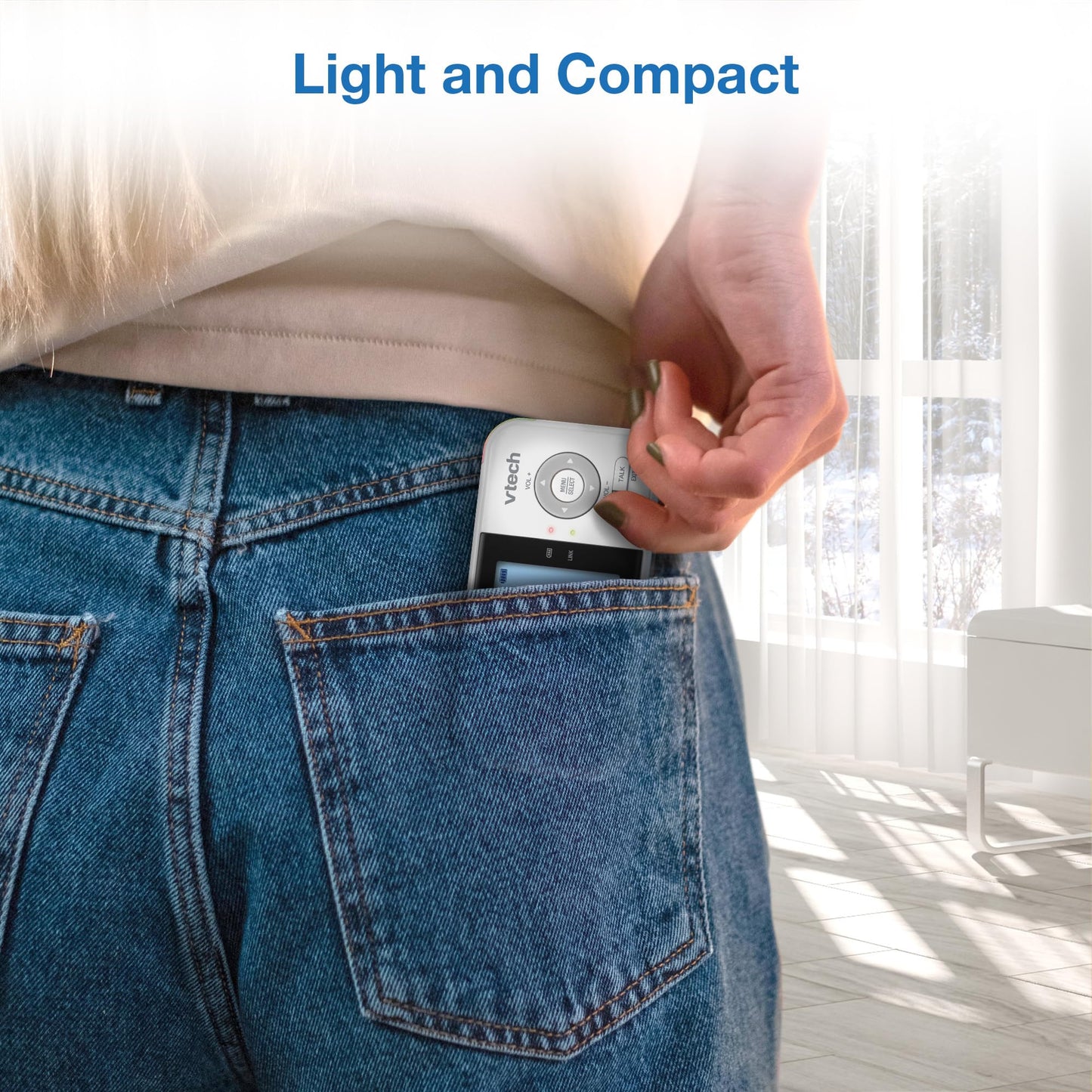 Vtech Vm819 Baby Monitor, 2.8    Screen, Night Vision, 2-Way Audio, Temperature Sensor And Lullabies, Secure Transmission No Wif