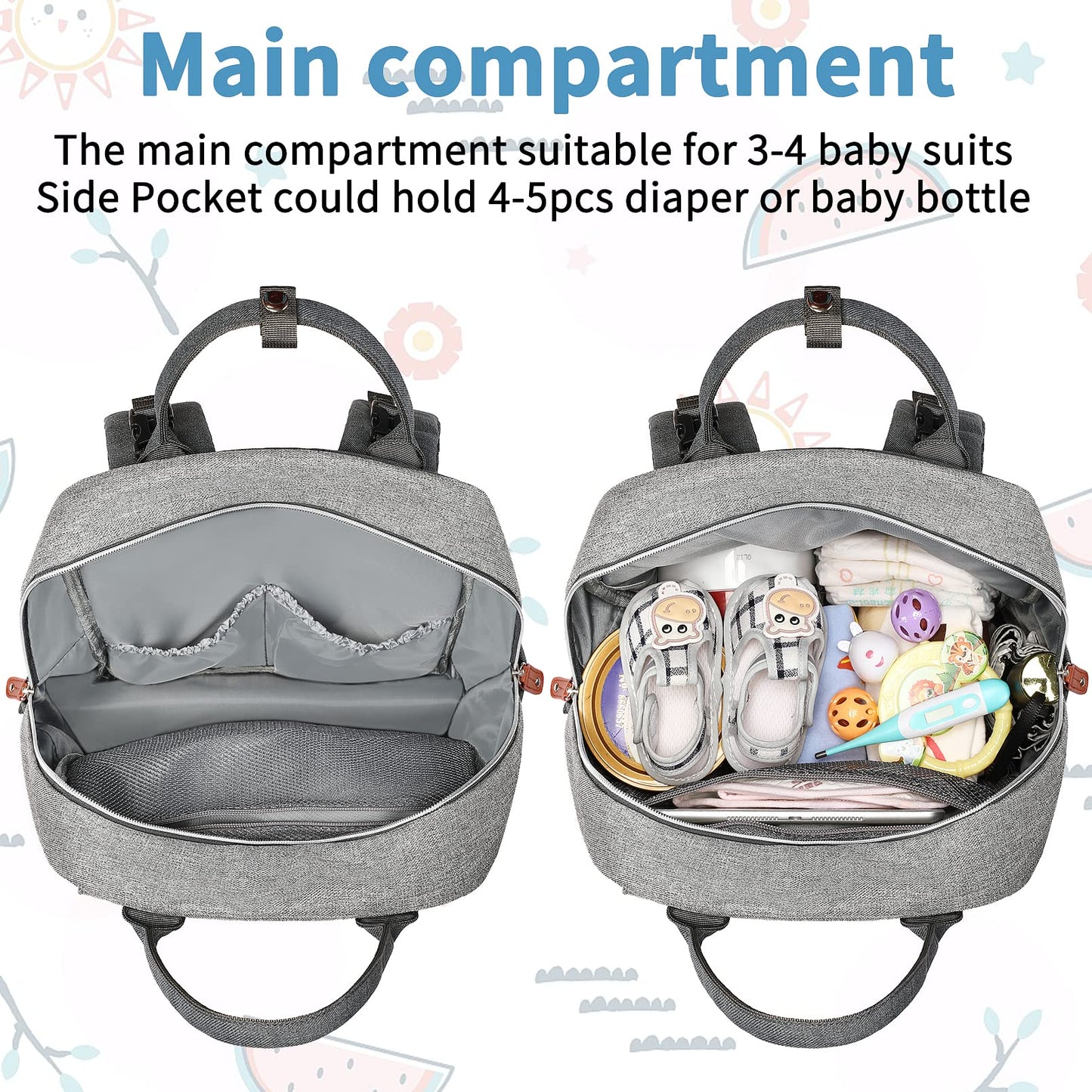 Legestori Diaper Bag Backpack, Baby Boy Diaper Bags, Large Diaper Bag Backpack For Boys Girls, Waterproof Baby Diper Backpack Fo