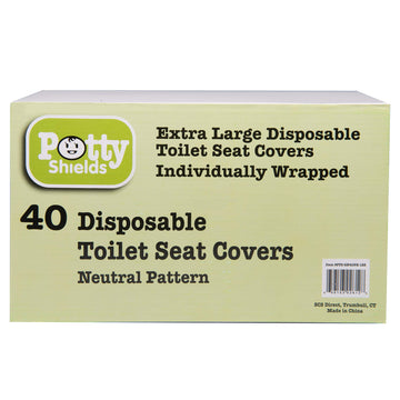 Disposable Toilet Seat Covers For Kids & Adults (40 Pack) - Germ Protect From Public Toilets - Waterproof, Individually-Wrapped,