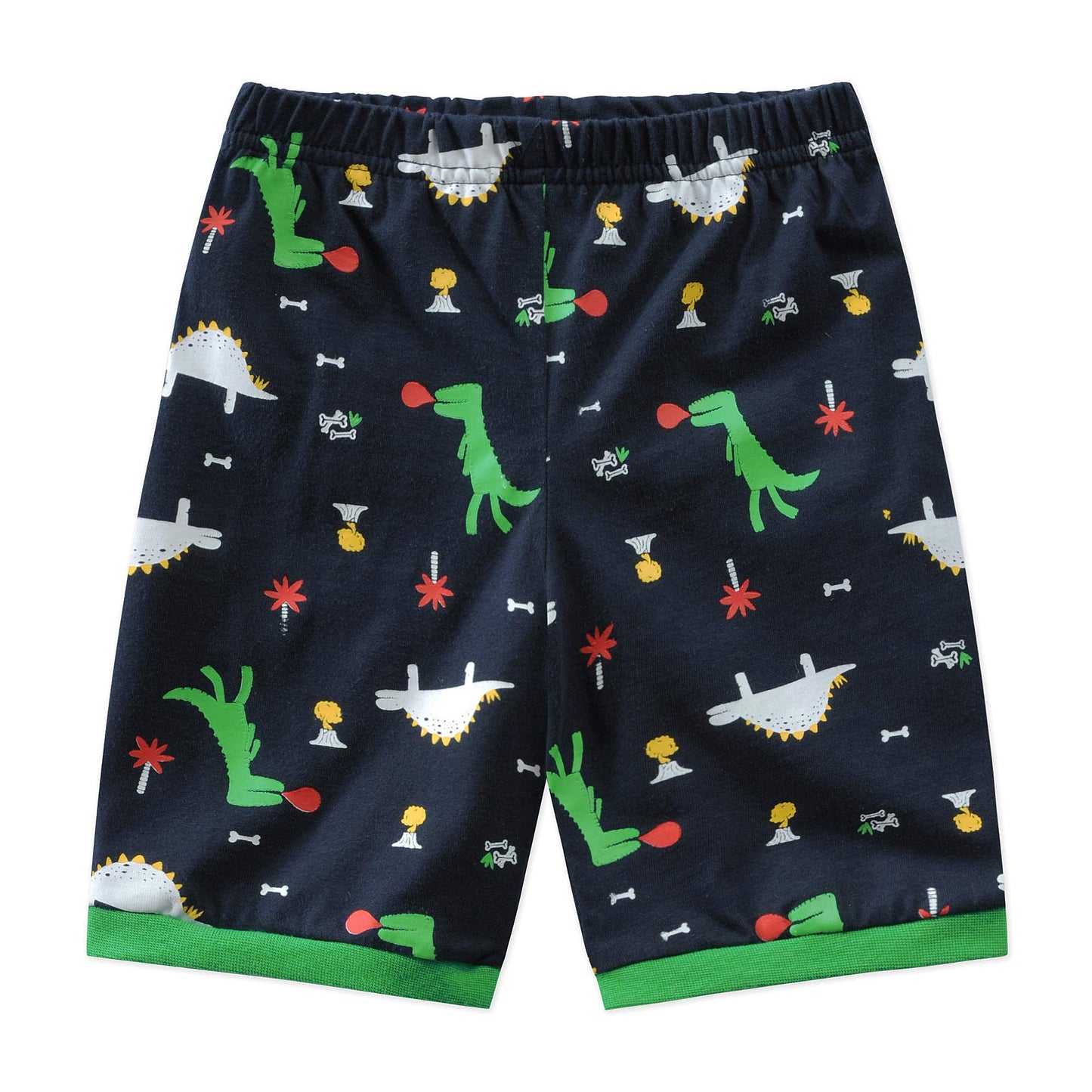 Little Hand Toddler Boys Short Sleeve Pajama Shorts Green Boy Cute Pjs Sets Summer Dinosaur Shirts & Pants 3 4 T