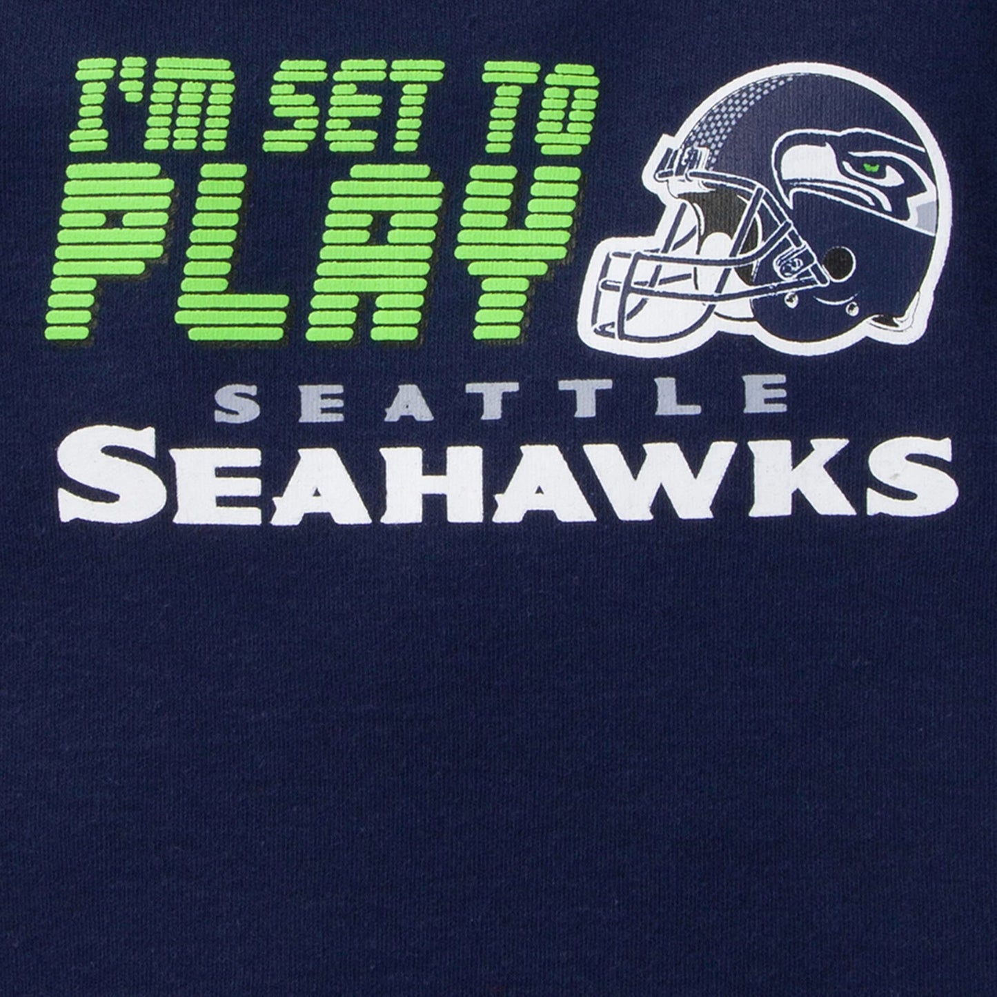 Gerber Nfl Seattle Seahawks 3 Pack Bodysuit Sleep N Play Footie Cap Registry Gift Set, Blue/White Seattle Seahawks, 0-3M