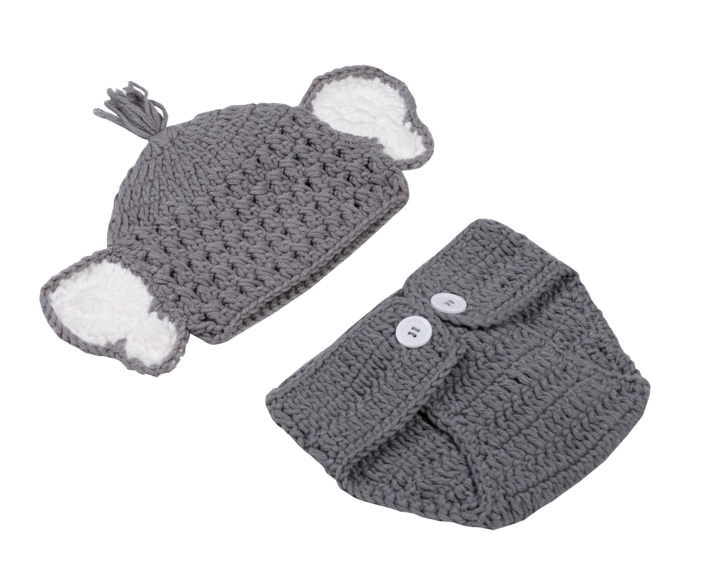 Matissa Newborn Baby Girl/Boy Crochet Knit Costume Photography Prop Hats Outfits (Baby Elephant)