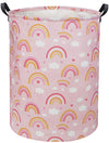 Tibaolover Rainbow Pink Baby Laundry Basket Baby Hamper Kids Hamper Basket Toy Storage Bin For Boys Room Decor Baby Nursery Hamp
