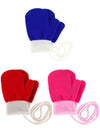 SATINIOR 3 Pairs Toddler Magic Stretch Mittens Full Finger Knit Gloves Winter Warm Mittens (Color Set 1), for 1 - 4 years old ki